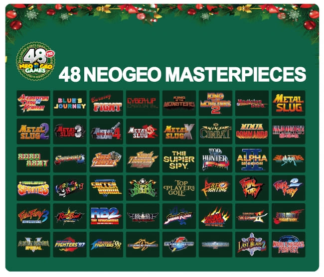 「NEOGEO mini クリスマス限定版」収録48タイトル