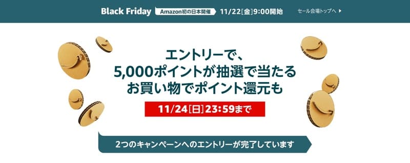 2019ブラックフライデーAmazonポイントキャンペーン
