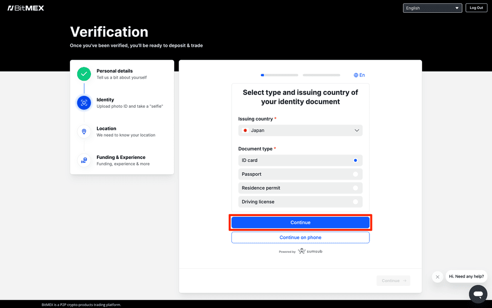 BitMEXのKYCのやり方